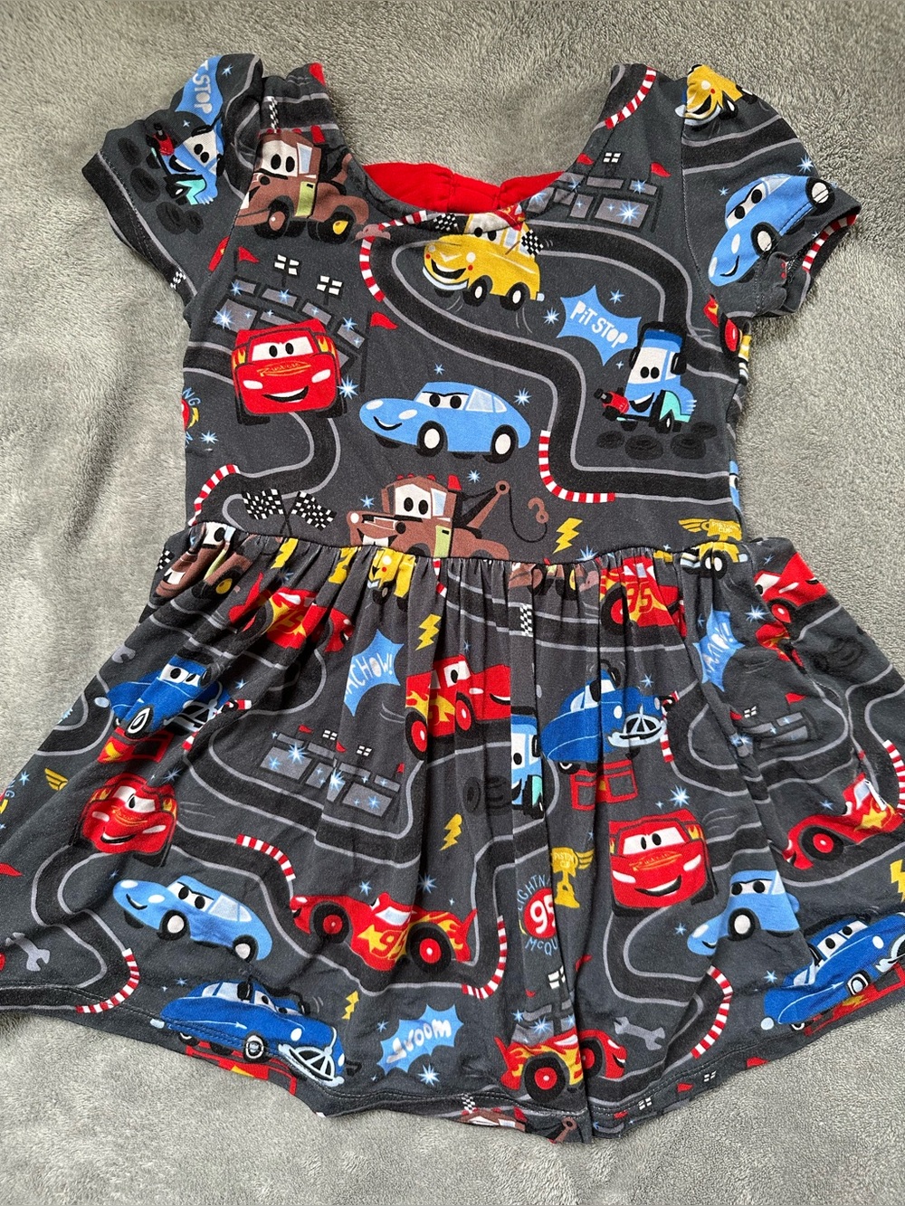 Little Sleepies Cars Bodysuit Twirl Dress